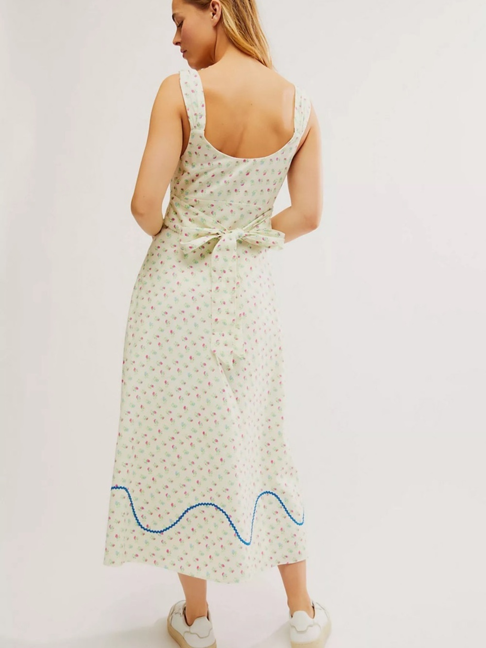 Free people sweet hearts midi floral tie back dress XS - Picture 5 of 12